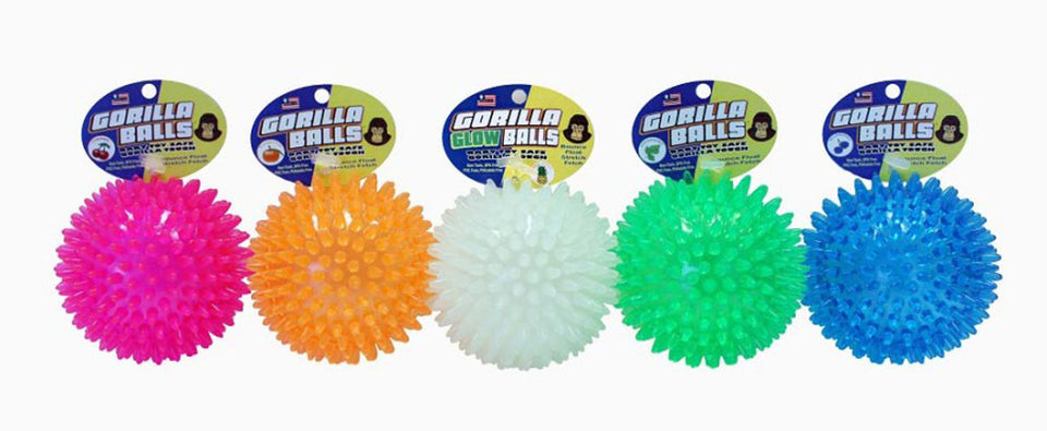 Petsport USA Gorilla Ball Dog Toy Assorted, 4 in, Large
