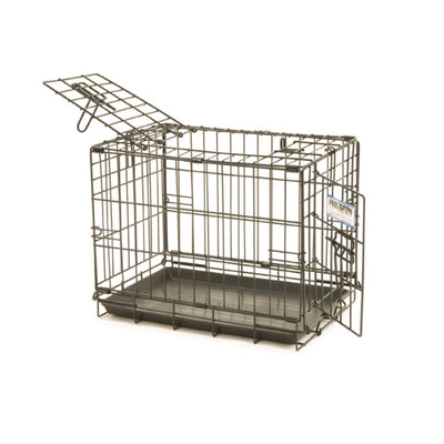Precision Pet Products ProValu 2 Door Wire Dog Crate, Black, 19 in - Pets Perfect