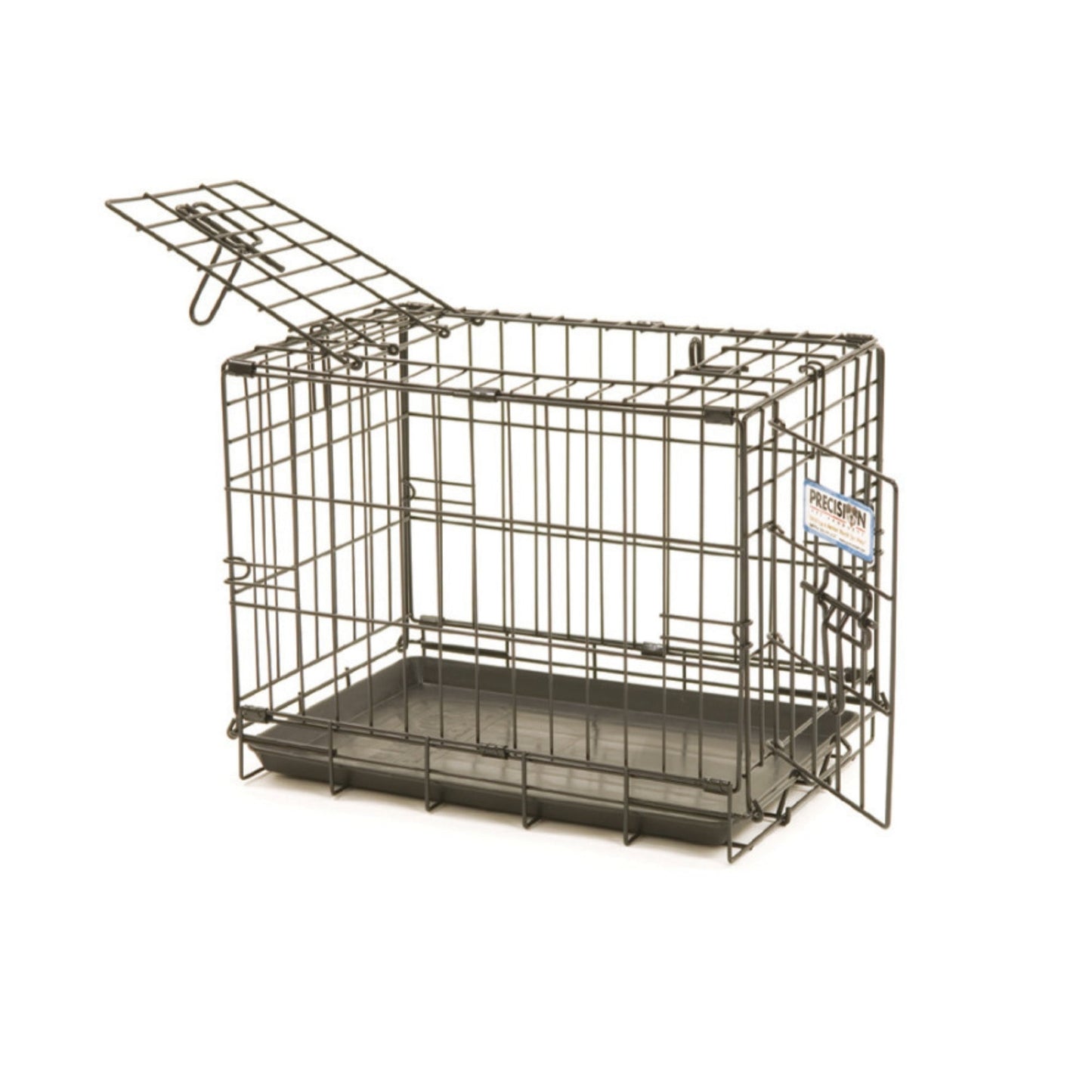 Precision Pet Products ProValu 2 Door Wire Dog Crate, Black, 19 in