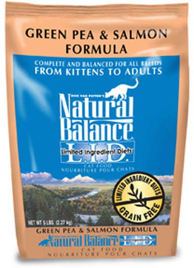 Natural Balance LargeI.D. Limited Ingredient Grain-Free Dry Cat Food - Green Pea & Salmon, 5 lb