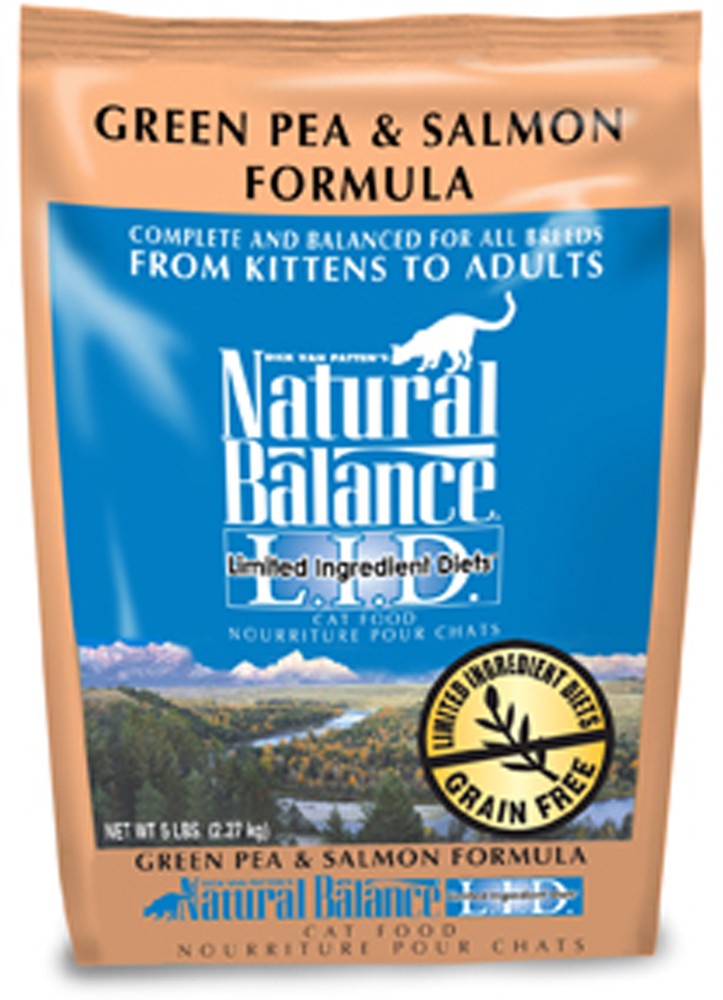 Natural Balance LargeI.D. Limited Ingredient Grain-Free Dry Cat Food - Green Pea & Salmon, 5 lb