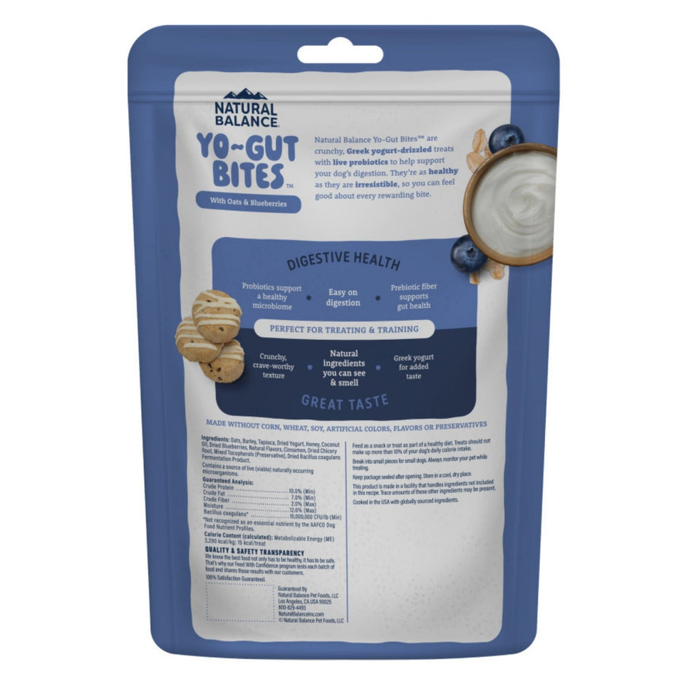 Natural Balance Pet Foods Yo-Gut Bites Dog Treats Oats & Blueberries, 1ea/4.5oz.