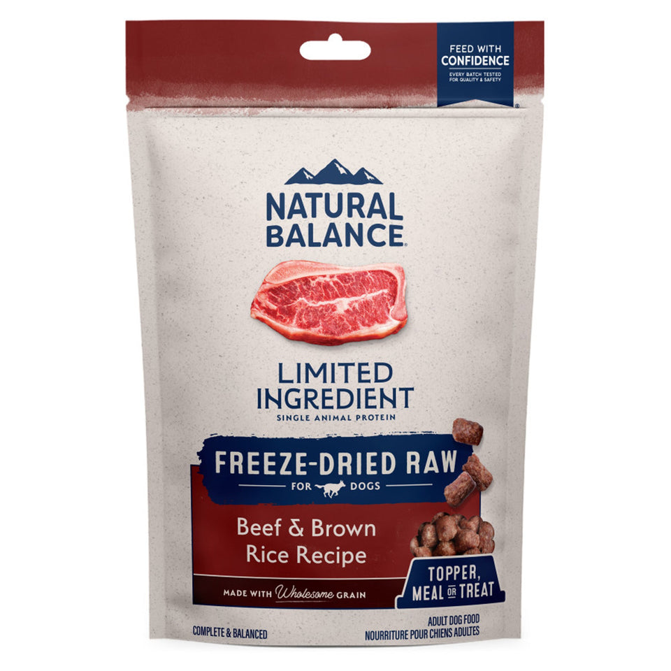 Natural Balance Pet Foods LargeI.D. Freeze-Dried Raw Dog Food Beef & Brown Rice 12 oz
