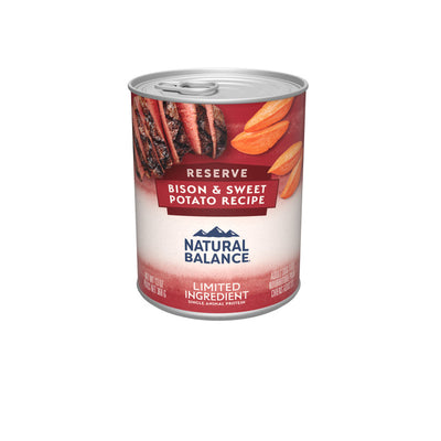 Natural Balance Pet Foods Limited Ingredient Reserve Canned Dog Food Bison & Sweet Potato, 13 oz