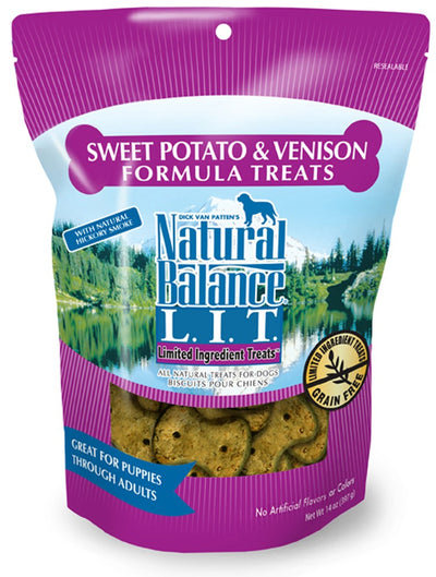 Natural Balance Pet Foods Rewards Crunchy Biscuits Small Breed Dog Treats Venison & Sweet Potato 14 oz