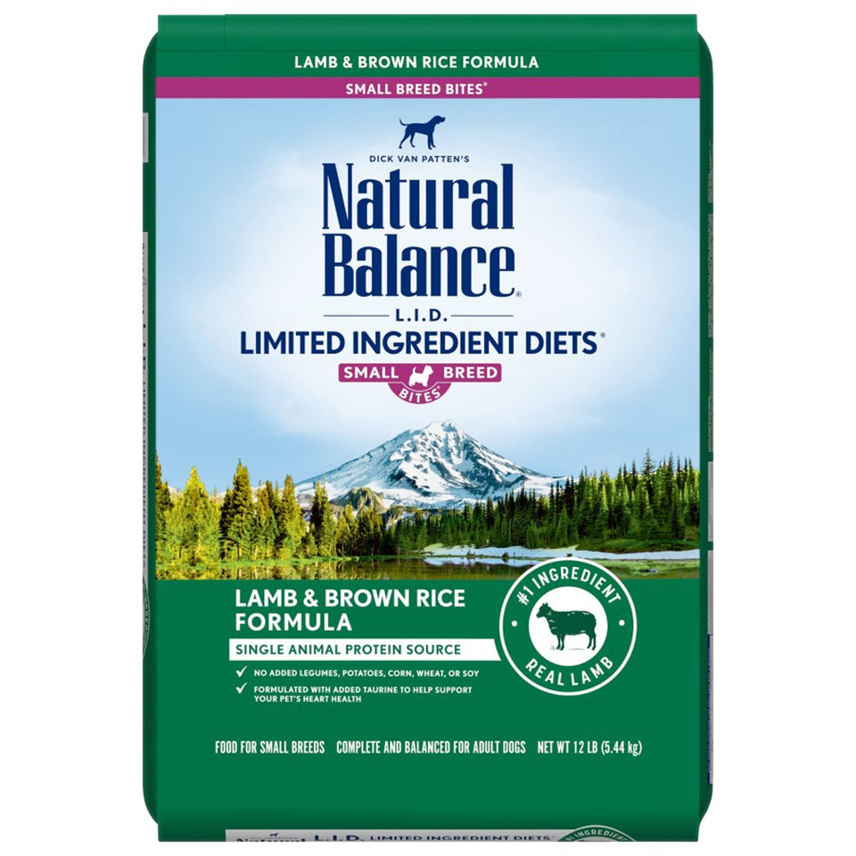 Natural Balance Pet Foods Limited Ingredient Small Breed Dry Dog Food Lamb & Brown Rice, 12 lb
