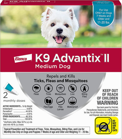 K9 Advantix Ii Dog Medium Teal 2-Count