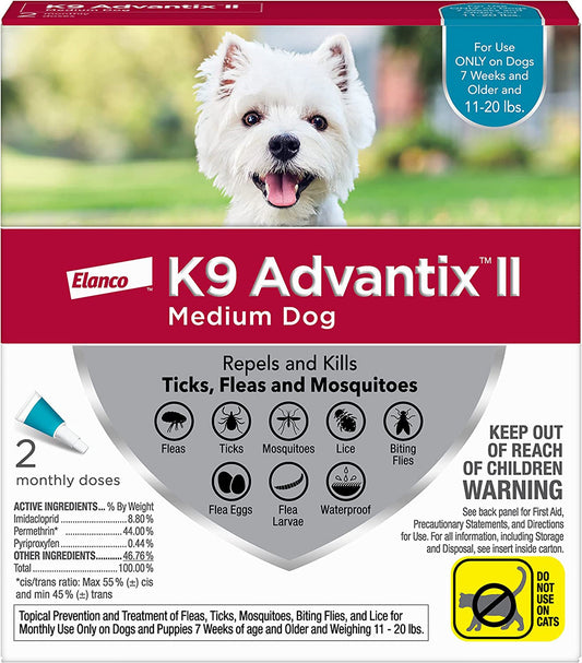 K9 Advantix Ii Dog Medium Teal 2-Pack