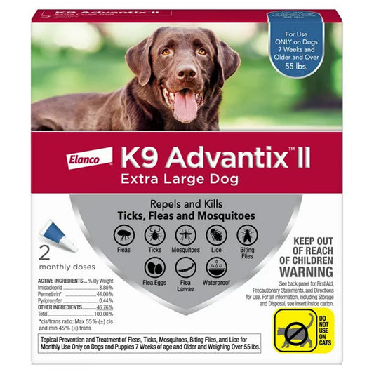 K9 Advantix Ii Dog Extra Large Blue 2-Pack