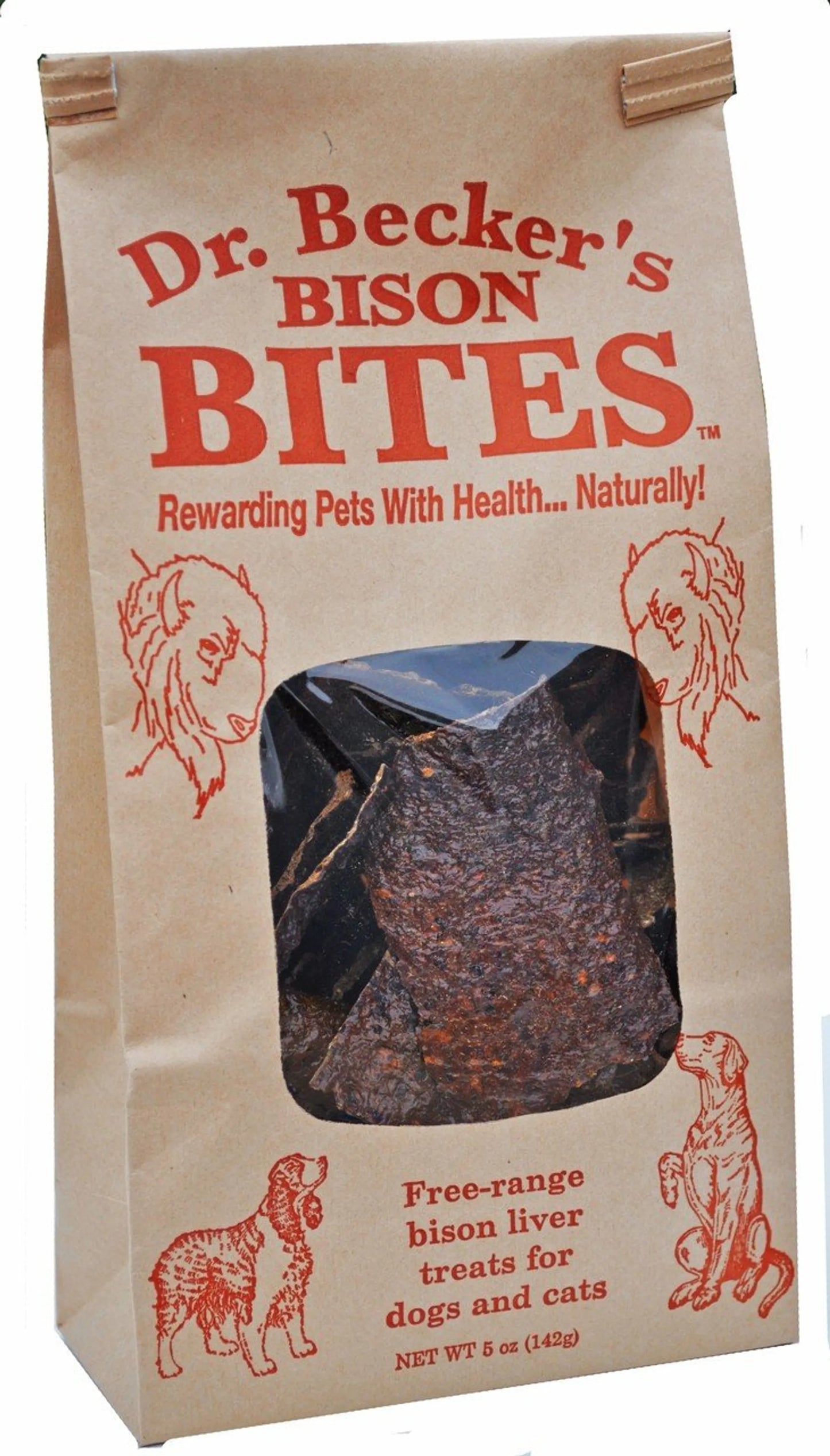 Dr. Becker's Freeze Dried Bison Liver Dog & Cat Treats - Grass Fed Novel Protein - Pets Perfect