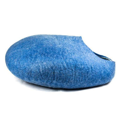 Yeti Blue Wool Cat Cave & Convertible Bed