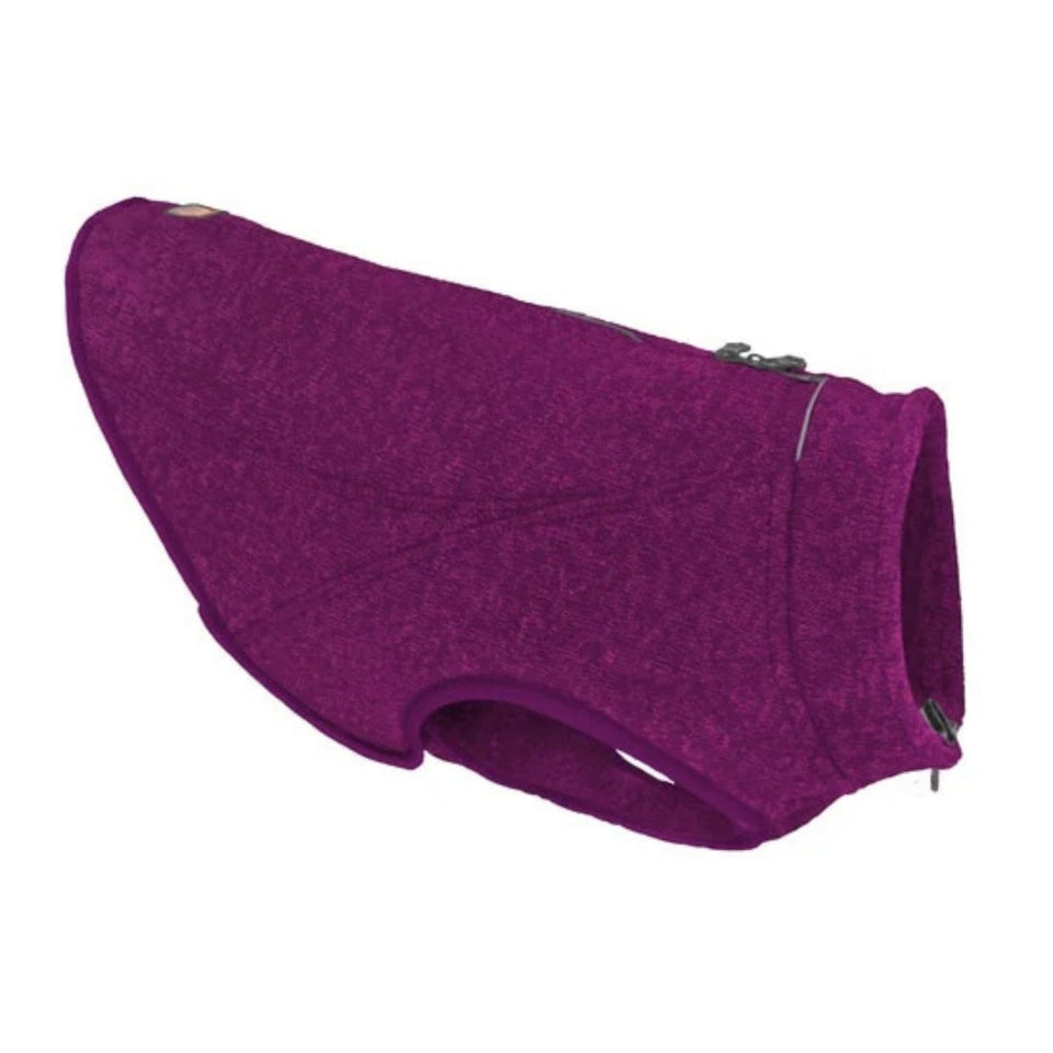 Kurgo Core Dog Sweater, Fleece Knit Dog Pullover, Heather Violet