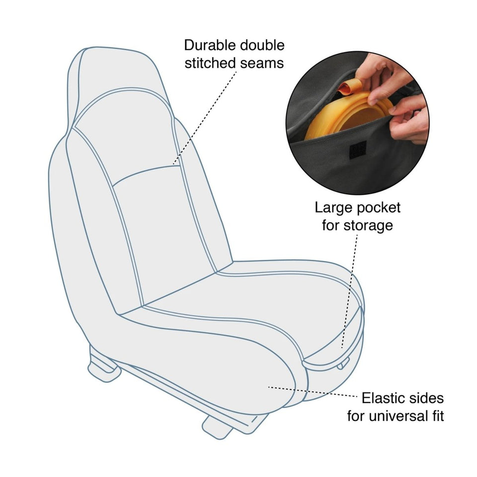 Kurgo Dog Rover Bucket Seat Cover Black, view 2
