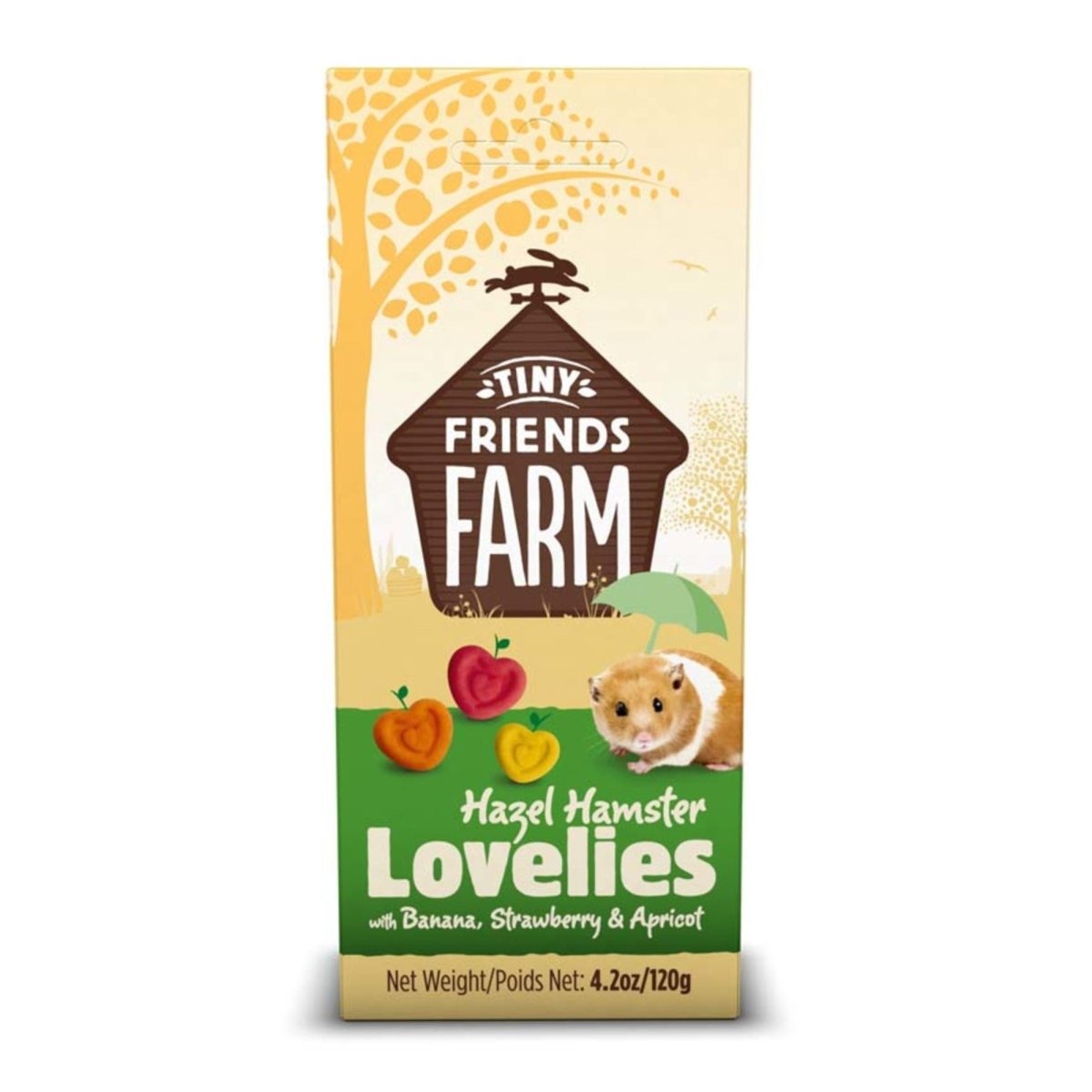 Tiny Friends Farm Hazel Hamster Lovelies with Banana, Strawberry & Apricot 4.2 oz - Pets Perfect