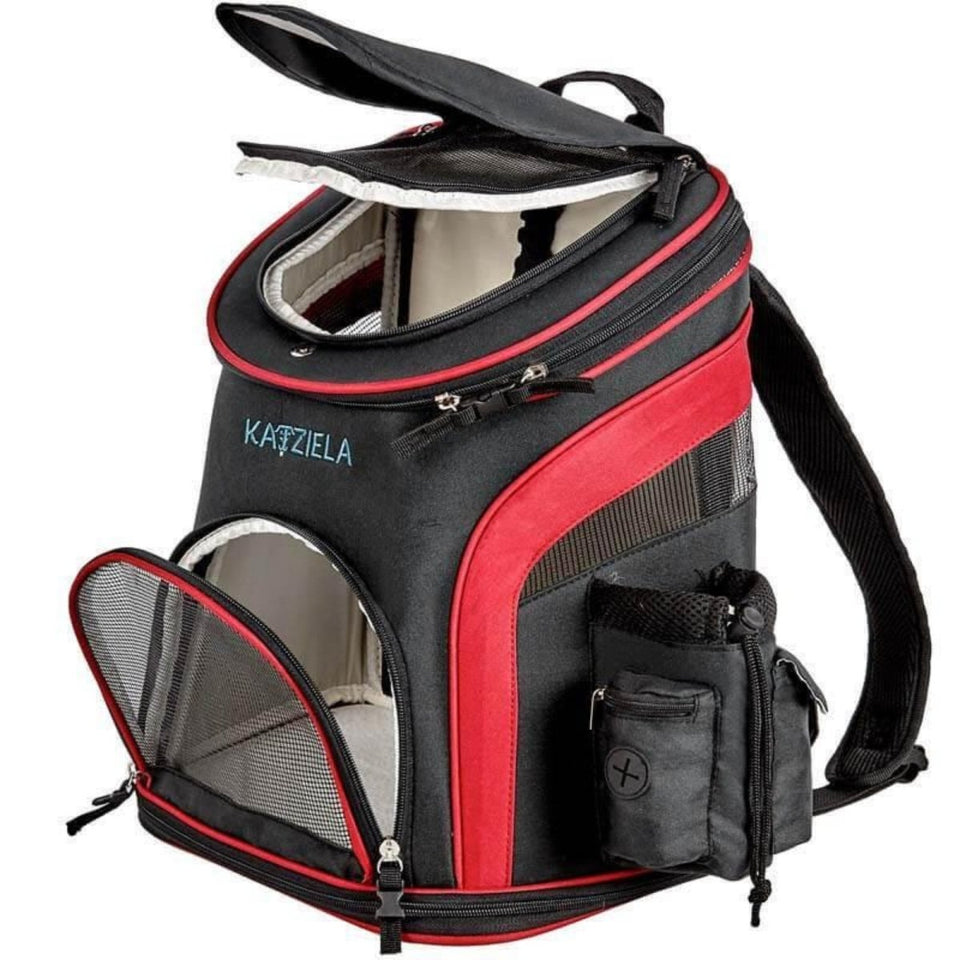 Katziela Voyager Backpack Black/Red, view 4