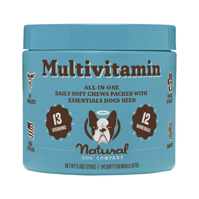 Natural Dog Company Dog Multivitamin Supplement Chews - 90 Count