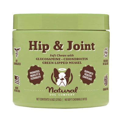 Natural Dog Company Dog Hip & Joint Supplement Chews - 90 Count