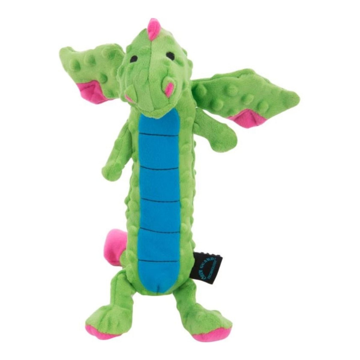 Godog Dragons Skinny Dog Toy Green Large - Pets Perfect