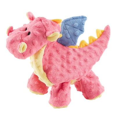 goDog Dragons Plush Dog Toy - Coral Large