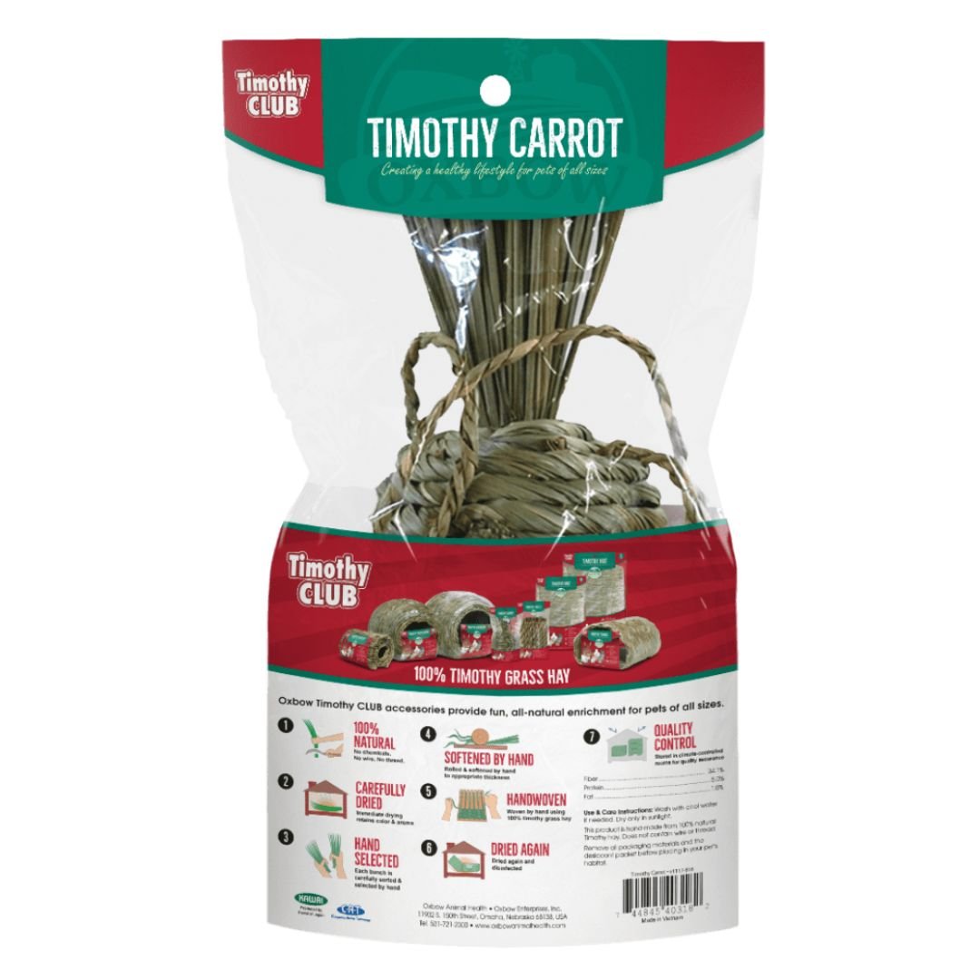 Oxbow Animal Health Timothy CLUB Timothy Carrot Small Animal Treat - Pets Perfect
