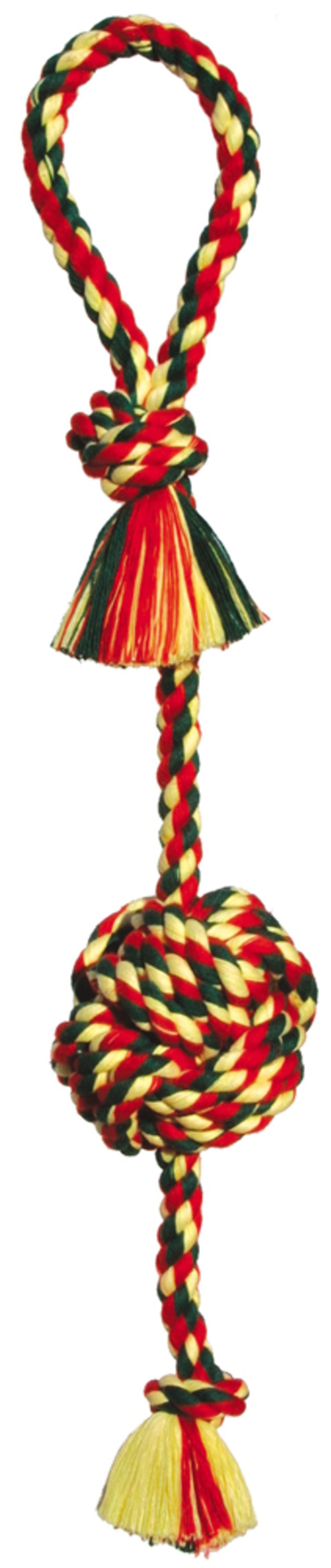 Mammoth Pet Products Monkey Fist Tug Dog Toy Multi-Color, 18 in, Small