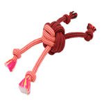 Mammoth Pet Products EXTRA Flossy Chew Monkey Fist Dog Toy Red/Black/Pink/Orange 1ea/MD, 14 in - Pets Perfect