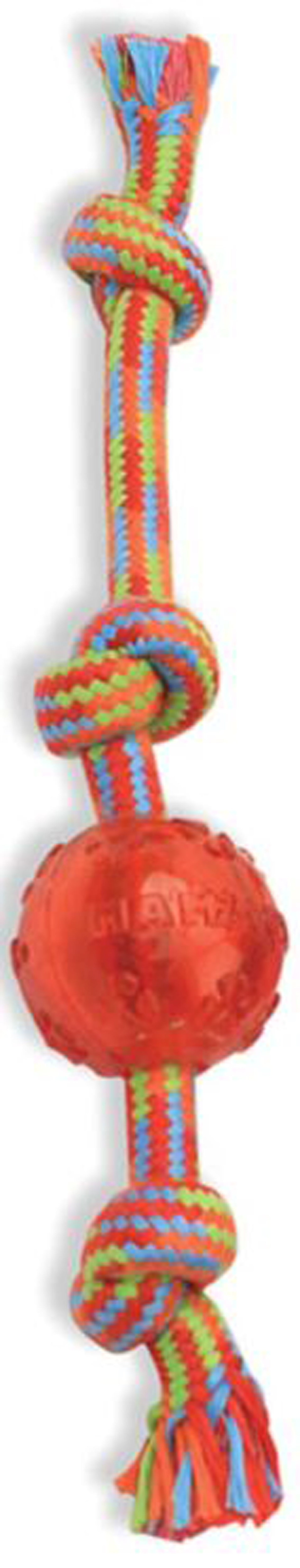 Mammoth Braidys Tug with TPR Ball Dog Toy Assorted, 11 in, Small