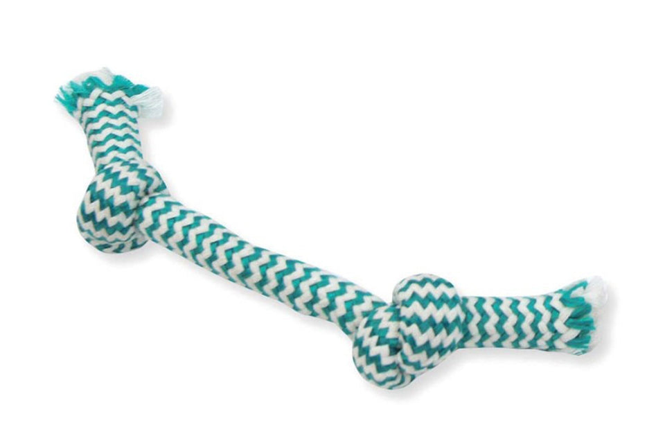 Mammoth Pet Products EXTRA FRESH 2 Knot Bone Dog Toy Multi-Color, 9 in, Small