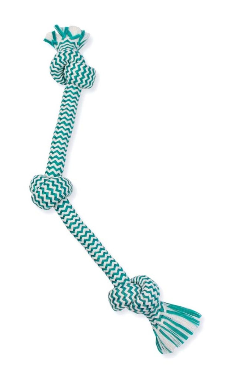 Mammoth Pet Products EXTRA FRESH 3 Knot Tug Toy Multi - Color 1ea/20 in, MD - Pets Perfect