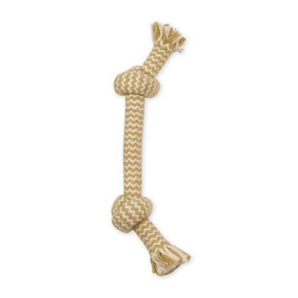 Mammoth Flossy Chews EXTRA Peanut Butter Scented Dog Toy 2 Knot Bone