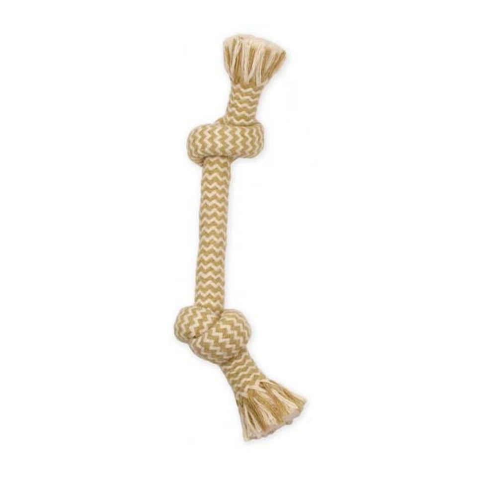 Mammoth Flossy Chews EXTRA Peanut Butter Scented Dog Toy 2 Knot Bone