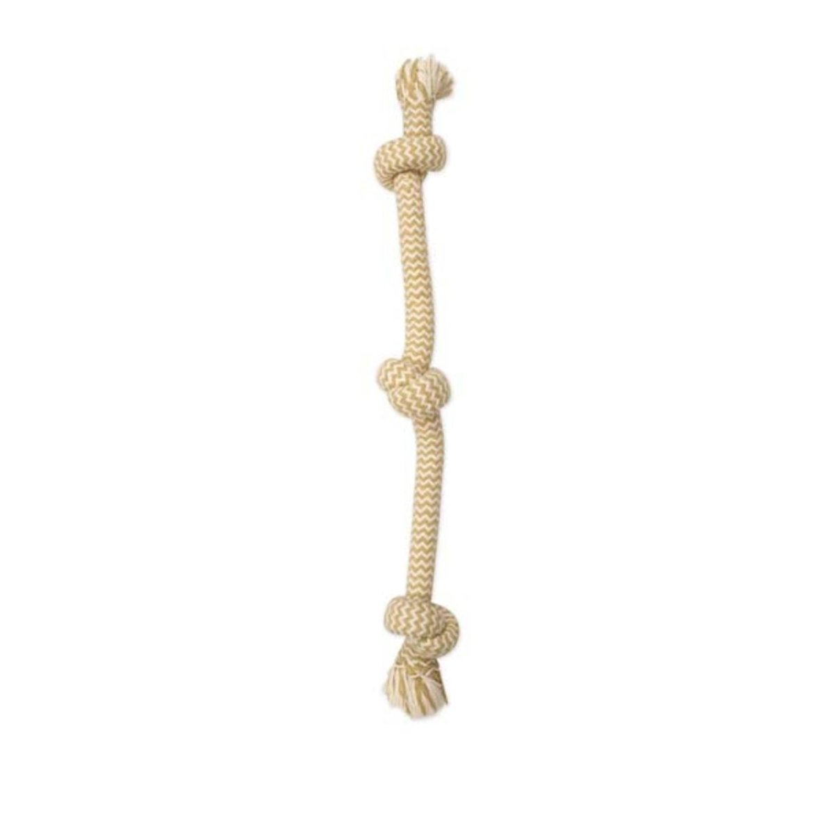 Mammoth Pet Products Flossy Chews EXTRA Peanut Butter Scented Dog Toy 3 Knot Tug, 1ea/MD, 20 in - Pets Perfect