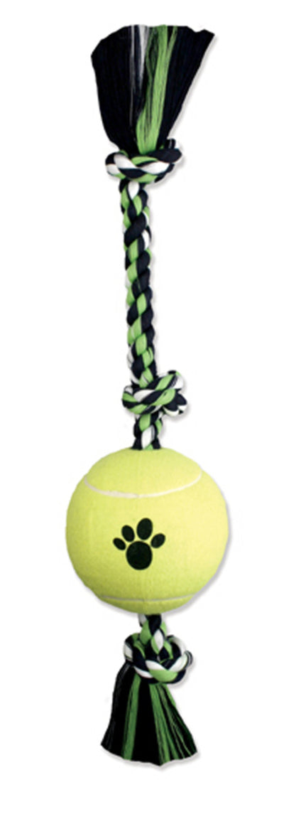 Mammoth Pet Products Tug Dog toy with Tennis Ball Multi-Color 36 in, X-Large