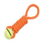 Mammoth Pet Products Twister Pull Tug w/Ball Dog Toy Orange 1ea/SM, 10 in - Pets Perfect