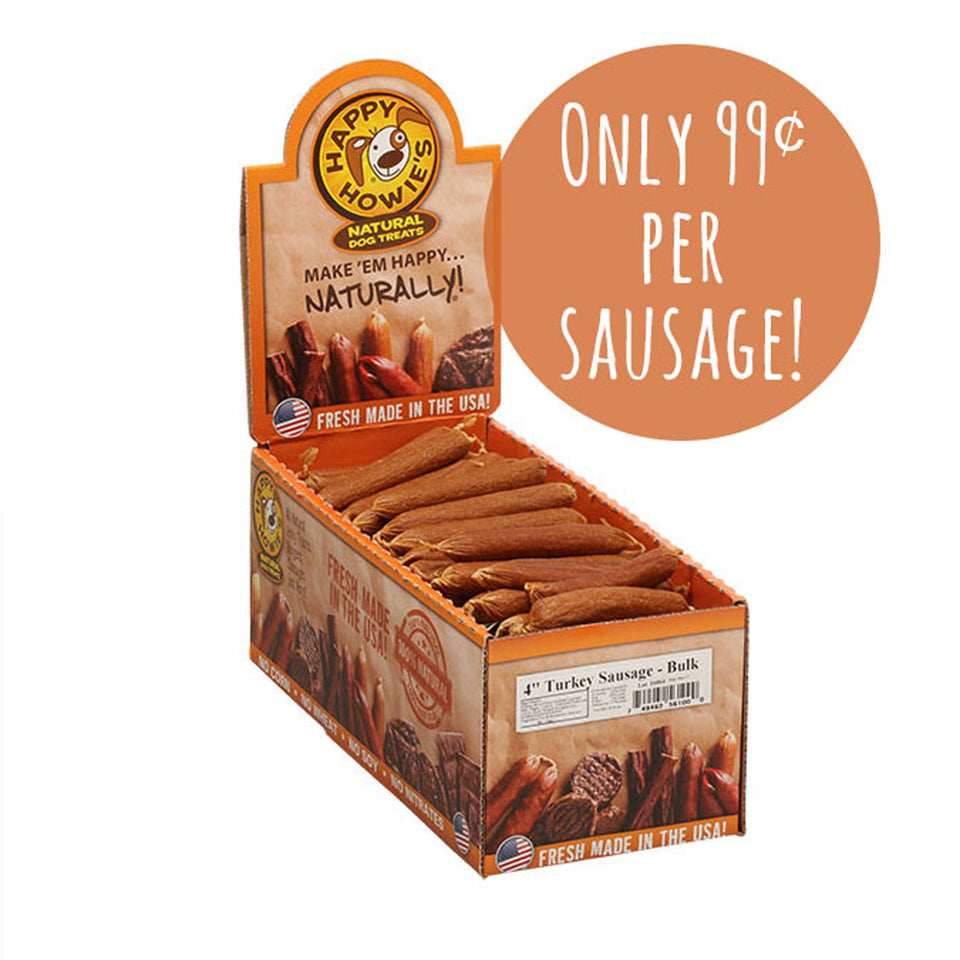 Happy Howie Dog Turkey Sausage 4 in 80 ct