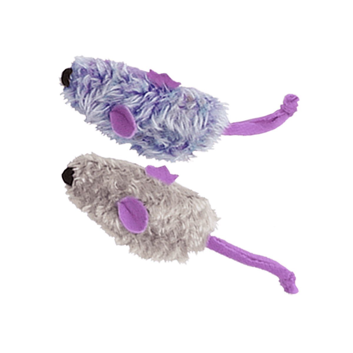 KONG Refillables Catnip Purple and Frosty Mice Cat Toy Purple, Frosty Grey 1ea/One Size, 2 pk - Pets Perfect