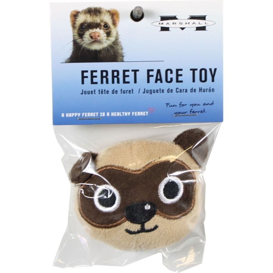 Marshall Pet Products Ferret Face Toy Tan; Brown One Size