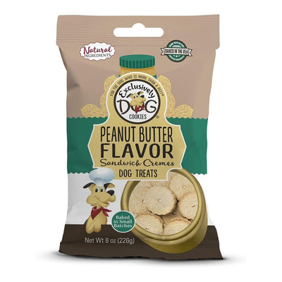 Exclusively Pet Peanut Butter Sandwich Creme Dog Treats 8 oz
