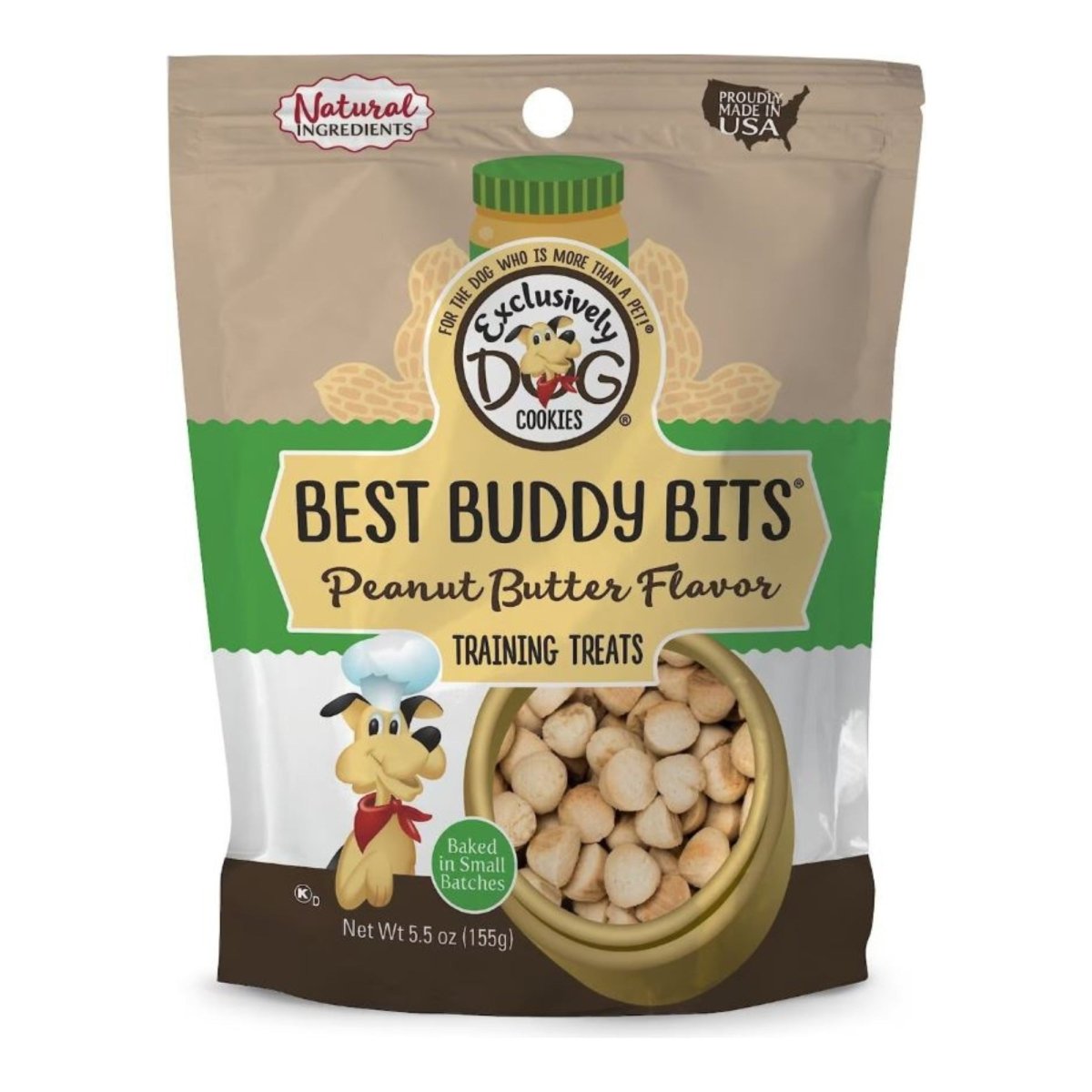 Exclusively Pet Best Buddy Bits Peanut Butter 5.5oz. - Pets Perfect