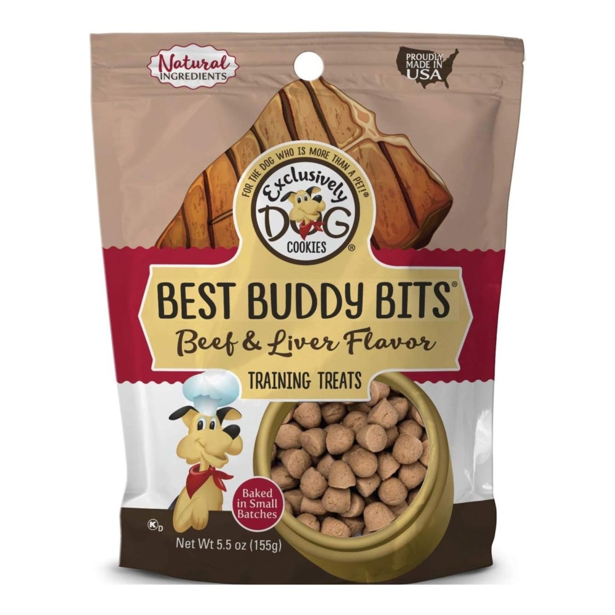 Exclusively Pet Best Buddy Bits Beef Liver Dog Treats 5.5 oz - Pets Perfect
