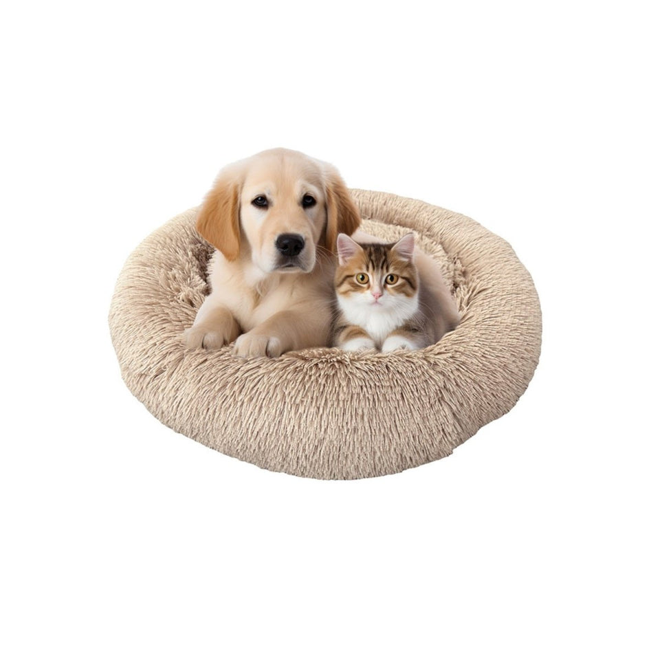 Ethical Pet Sleep Zone Luxe Round Faux Fur 22? Taupe, view 2