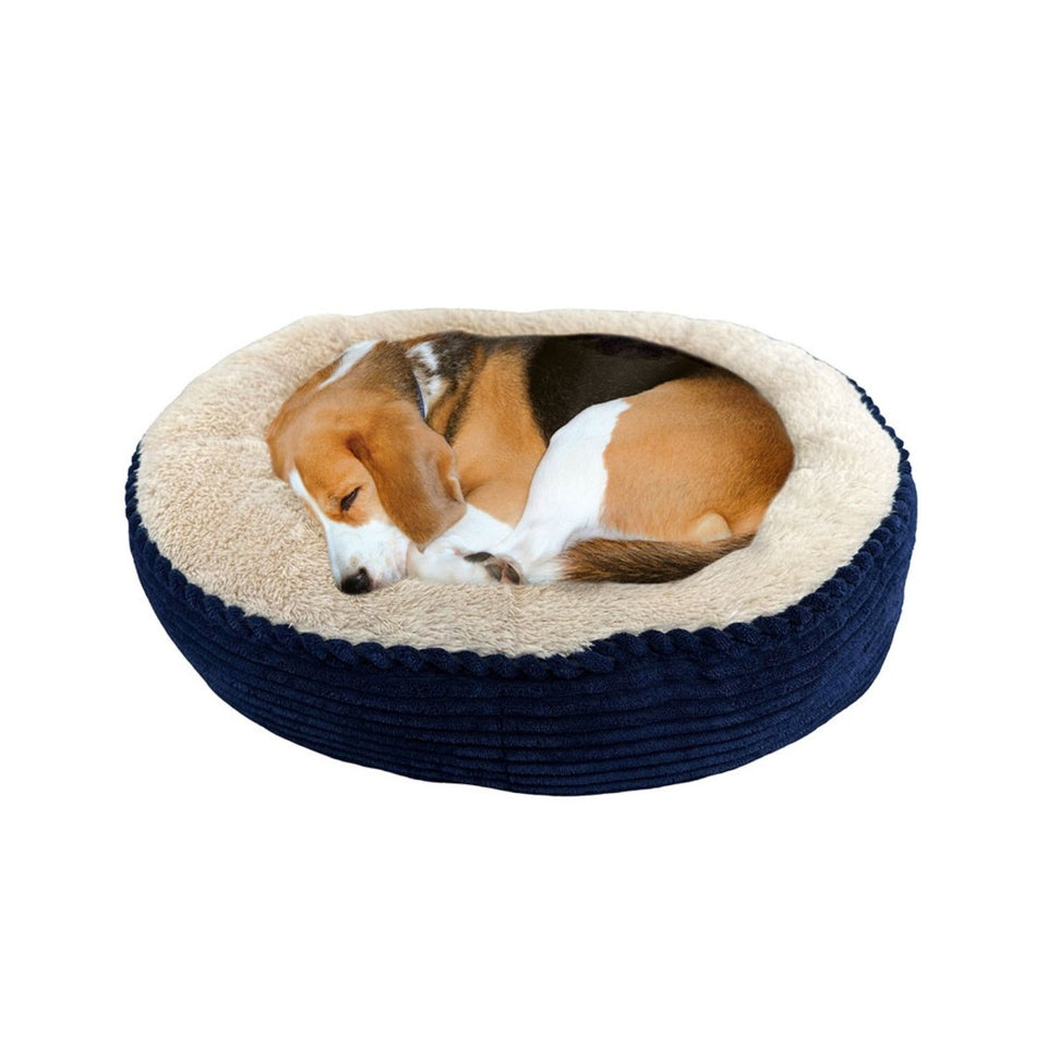 Ethical Pet Sleep Zone Luxe Round Rib Corduroy 31? Navy, view 2