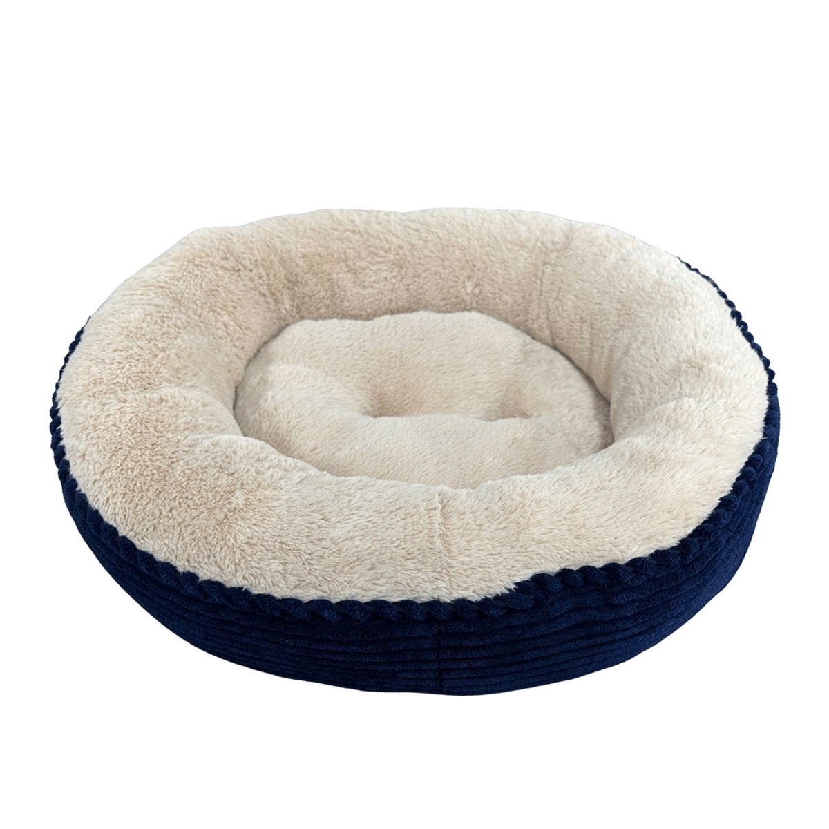 Ethical Pet Sleep Zone Luxe Round Rib Corduroy 36? Navy - Pets Perfect