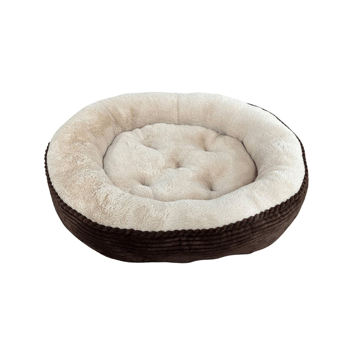 Ethical Pet Sleep Zone Luxe Round Rib Corduroy 31? Chocolate - Pets Perfect