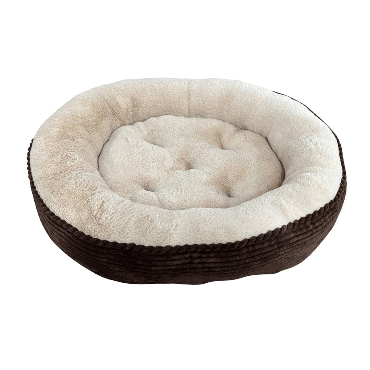 Ethical Pet Sleep Zone Luxe Round Rib Corduroy 36? Chocolate - Pets Perfect