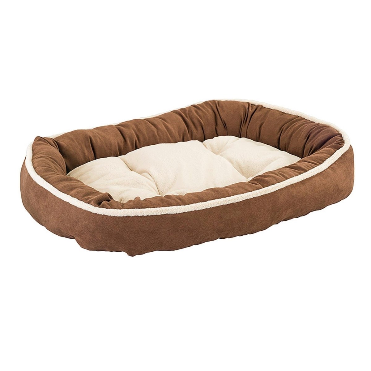 Ethical Pet Sleep Zone Shearling Oval Cuddler 35" Chocolate - Pets Perfect
