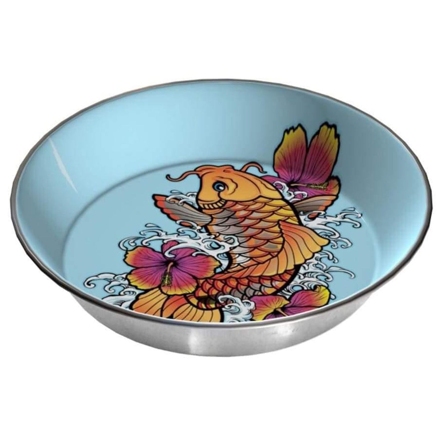 Komodo Koi Reptile Water and Food Dish - Decorative 3-Cup Terrarium Bowl