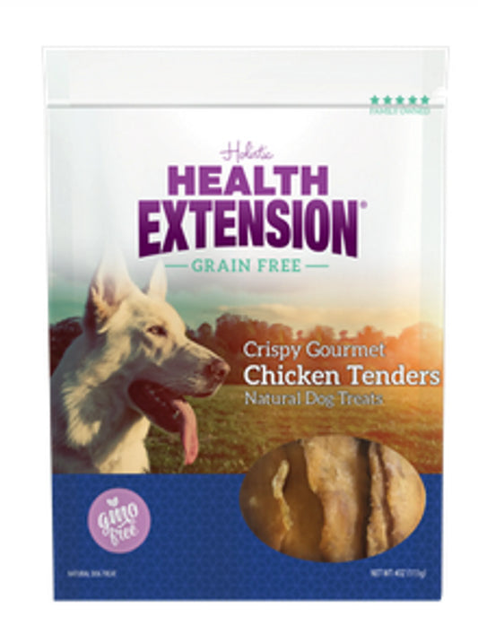 Health Extension Chicken Jerky Dog Treats 1lb - High-Protein 3-Ingredient Crispy Strips for Training