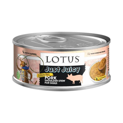 Lotus Just Juicy Pork Shoulder Stew Wet Dog Food 5.3 oz. 24 ct