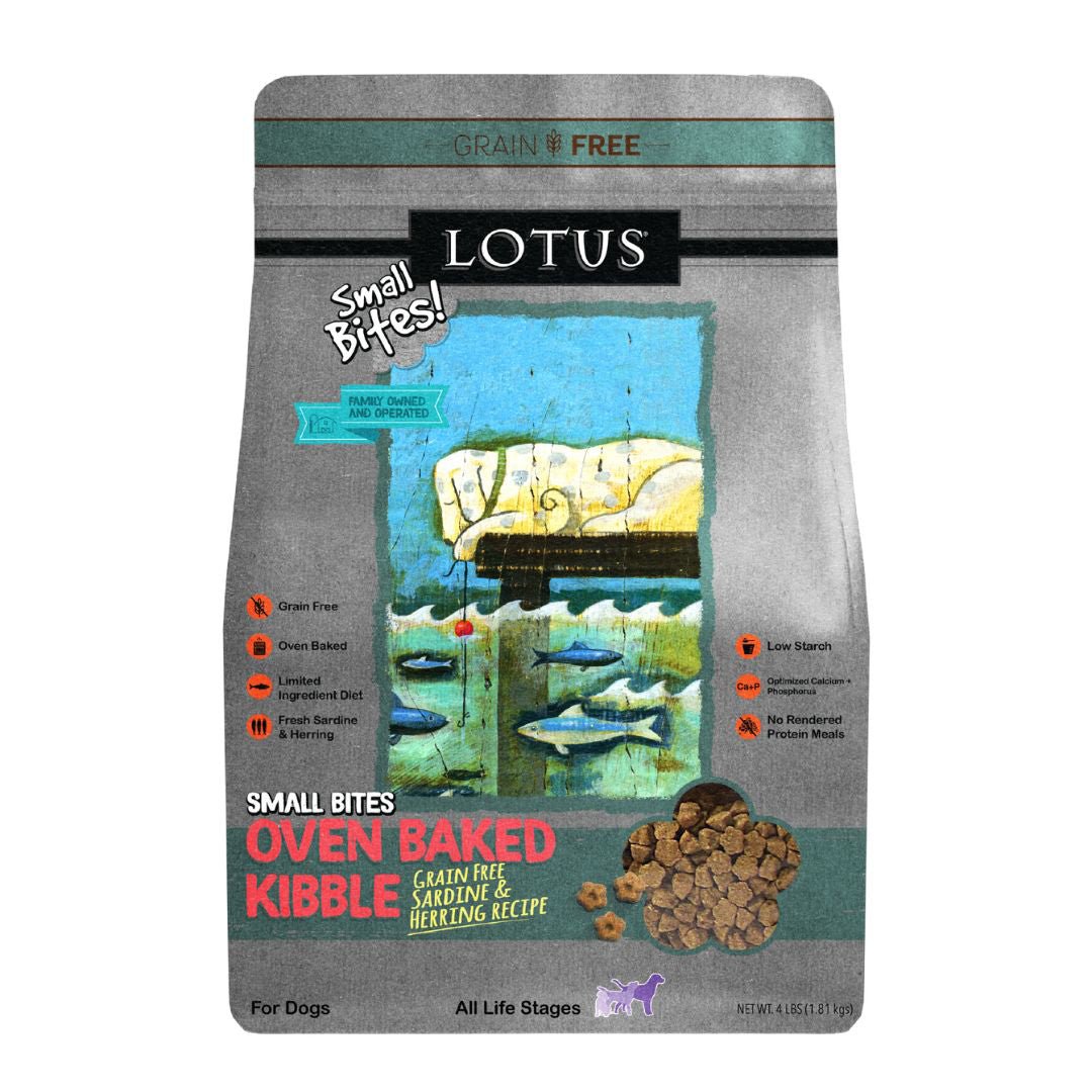 Lotus Dog Adult Grain Free Small Bite Sardine Pollock 4Lb - Pets Perfect